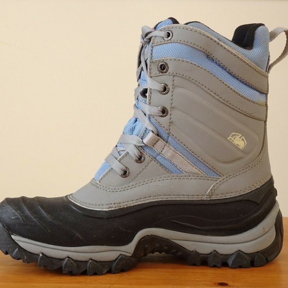 Spyder Squaw Winter Snow Boots Ladies/teen Hiking Size US 8 Black/gray/blue - Picture 1 of 12